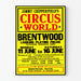 Vintage Circus World Poster - Jimmy Chipperfield in Brentwood