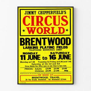 Vintage Circus World Poster - Jimmy Chipperfield in Brentwood