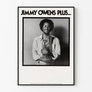 Vintage Jimmy Owens Poster in Black and White