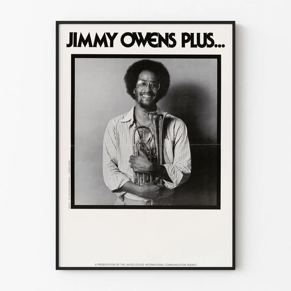 Vintage Jimmy Owens Poster in Black and White