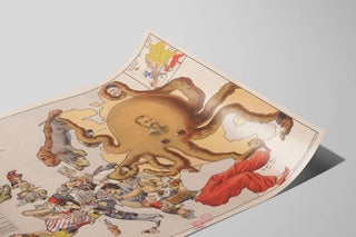 Vintage poster of John Bull and his friends - Humorous map of Europe 1900 — artwork view
