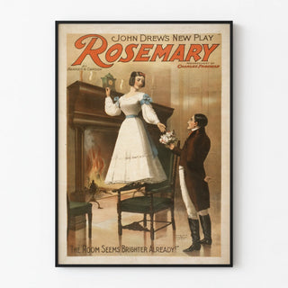 Vintage poster of the play Rosemary by John Drew