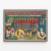 Vintage poster John Robinson's Challenge with Louis Cyr and Horace Barre — framed artwork on a wall