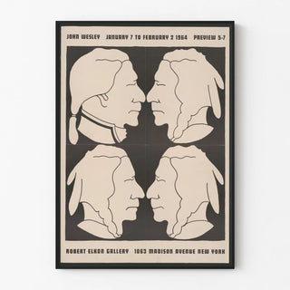 John Wesley 1964 Vintage Exhibition Poster