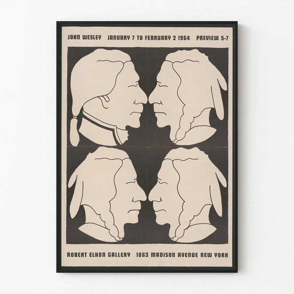 John Wesley 1964 Vintage Exhibition Poster