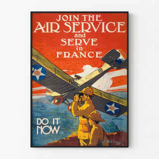 Vintage military poster Air Service France 1917