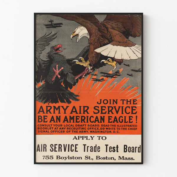 Vintage Poster Join the Army Air Service - Historic Wall Decoration