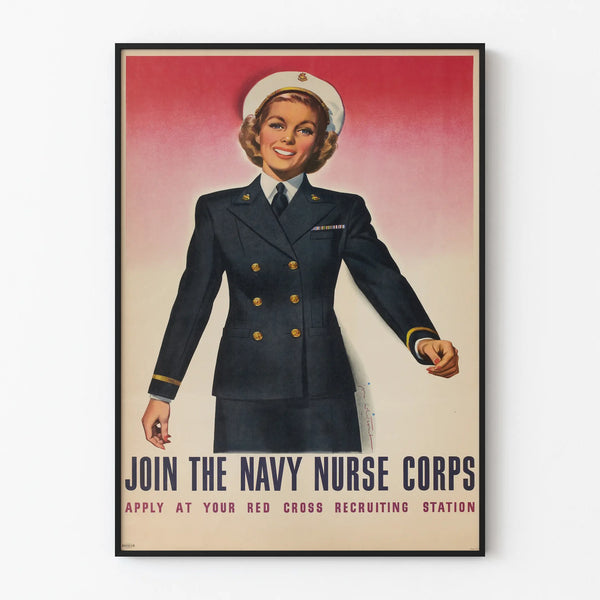 Vintage Poster Join The Navy Nurse Corps - Retro Wall Decoration