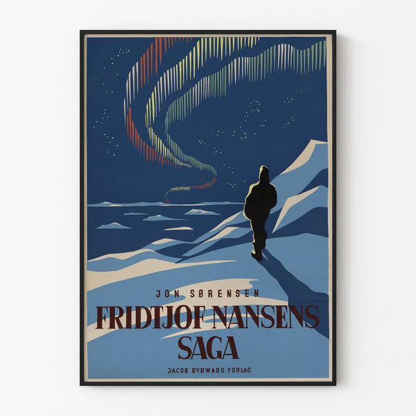 Decorative poster of Fridtjof Nansen's Saga by Jon Sørensen