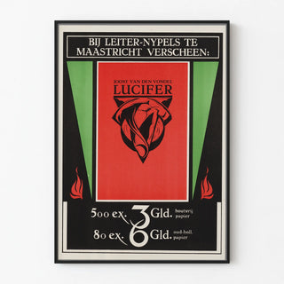 Vintage poster of Joost van den Vondel Lucifer, art deco style