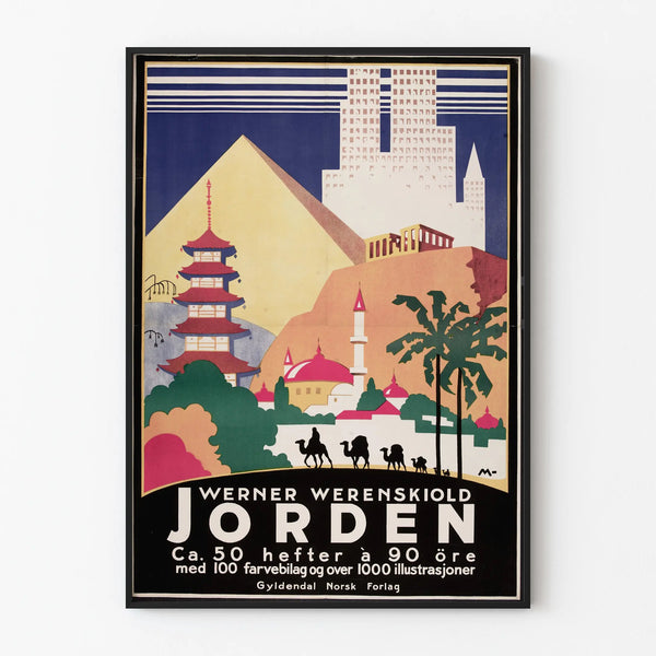 Vintage Poster of Landscapes and Monuments of the World - Wall Decoration