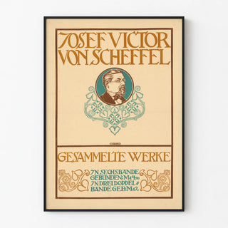 Vintage poster of Josef Victor von Scheffel Complete Works