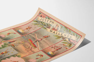 Vintage poster of Joseph Wallenda, acrobat on balls