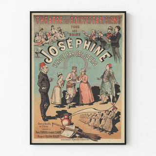 Vintage poster of Joséphine theater sold by her sisters - Operetta