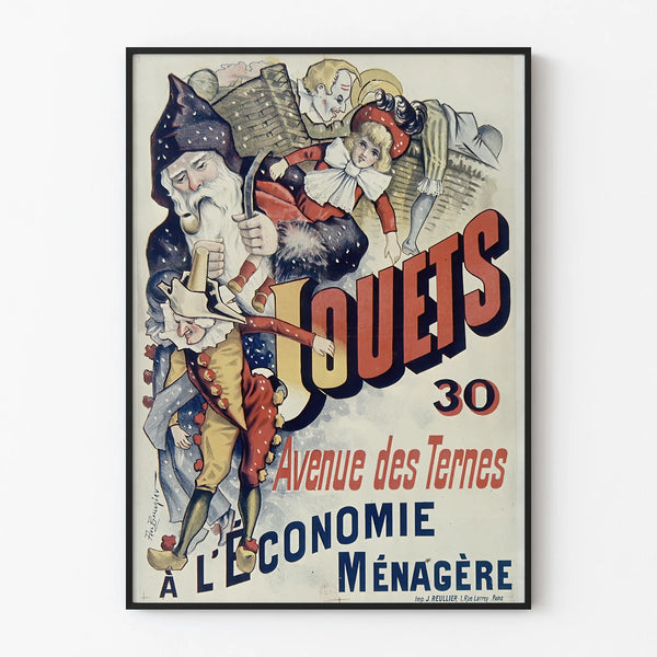 Vintage poster of toys Avenue des Ternes wall decoration