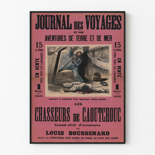 Vintage Poster Journal of Travels - The Rubber Hunters