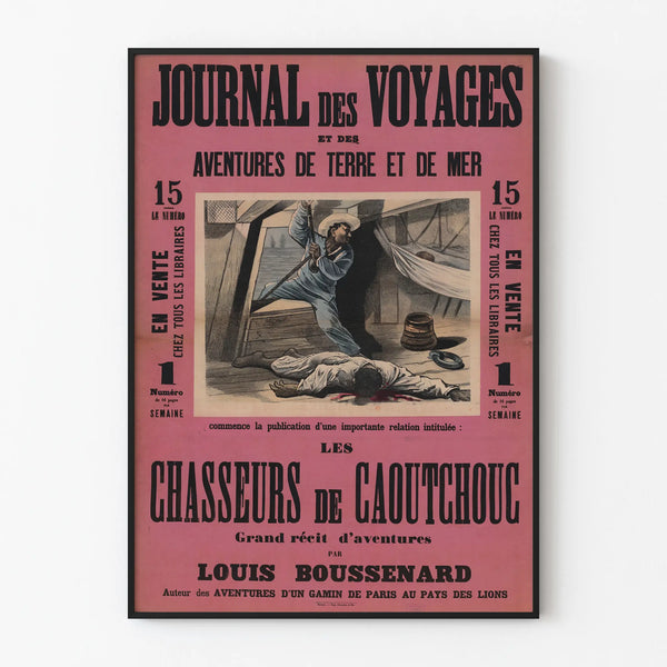 Vintage Poster Journal of Travels - The Rubber Hunters