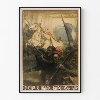 Vintage Poster of the African Army Day and Colonial Troops
