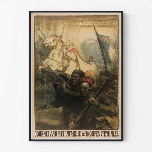 Vintage Poster of the African Army Day and Colonial Troops