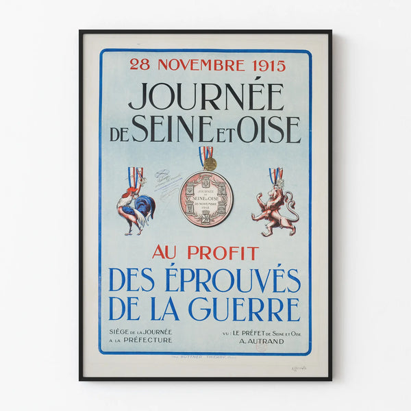 Vintage Poster for the Seine and Oise Day 1915