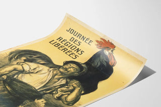 Vintage Poster Liberation Regions Day Work and Victory