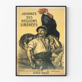 Vintage Poster Liberation Regions Day Work and Victory