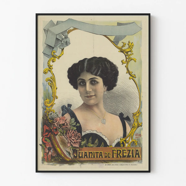 Vintage Juanita de Frezia Poster for Elegant Wall Decoration