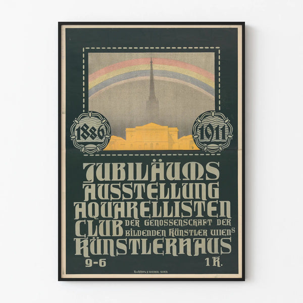 Vintage poster for the 1911 watercolorists exhibition