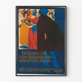 Vintage poster for the Jubilee Market by the Arts and Crafts Association Munich