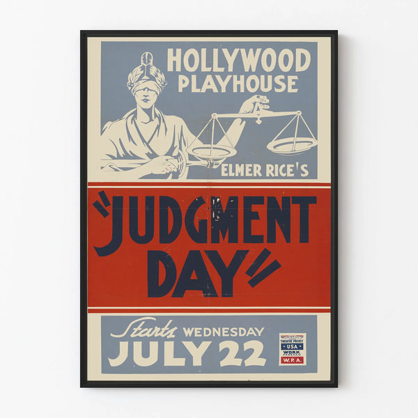 Vintage Hollywood Playhouse Poster Judgment Day