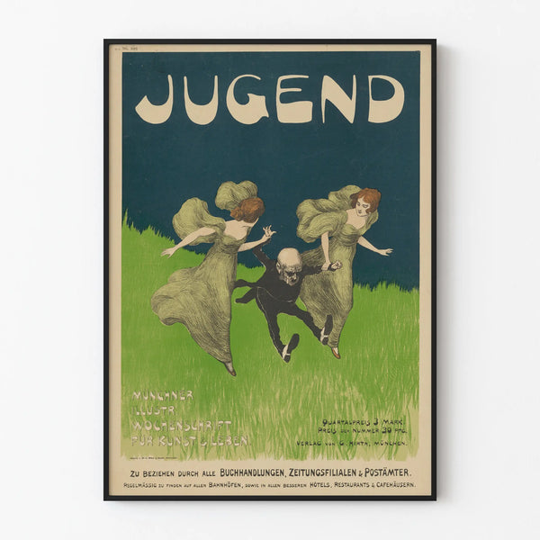 Vintage Art Nouveau Wall Decoration Poster Jugend