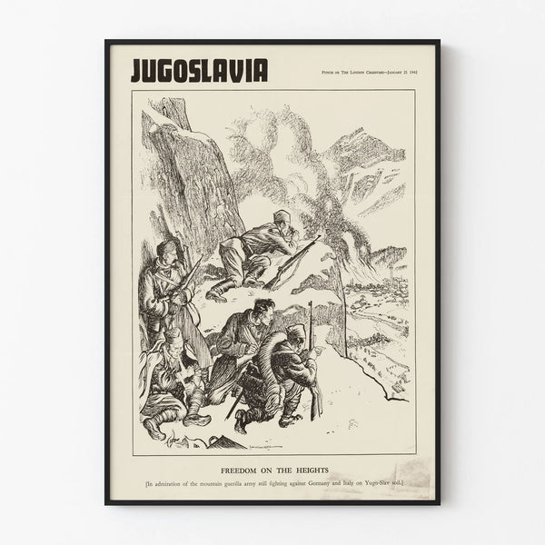 Vintage Poster Yugoslavia Freedom on the Heights