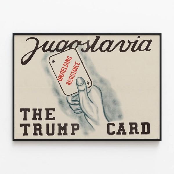 Wall Decoration Poster The Trump Card Yugoslavia — framed artwork on a wall