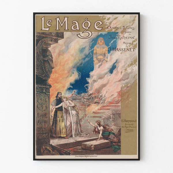 Vintage poster of the opera The Mage by Jules Massenet