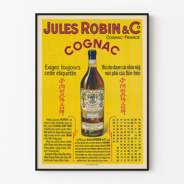 Vintage Cognac Jules Robin & Cie Poster Advertisement