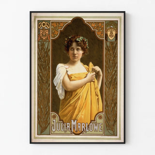 Vintage poster of Julia Marlowe in Art Nouveau style