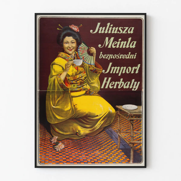 Vintage Advertising Poster Direct Import of Julius Meinl Tea