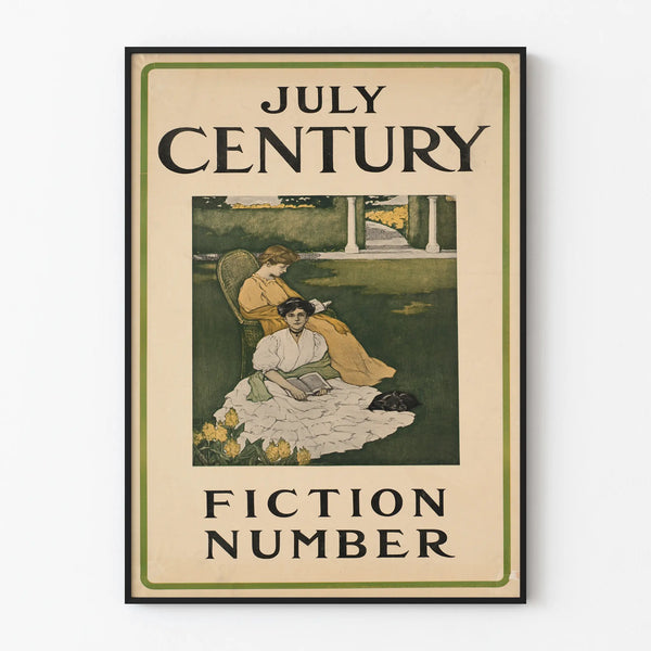 Vintage Wall Poster July Century Fiction Number
