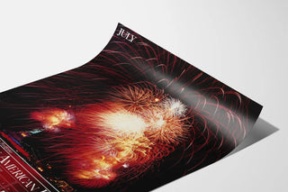 Poster Four Very American Days with fireworks and Statue of Liberty
