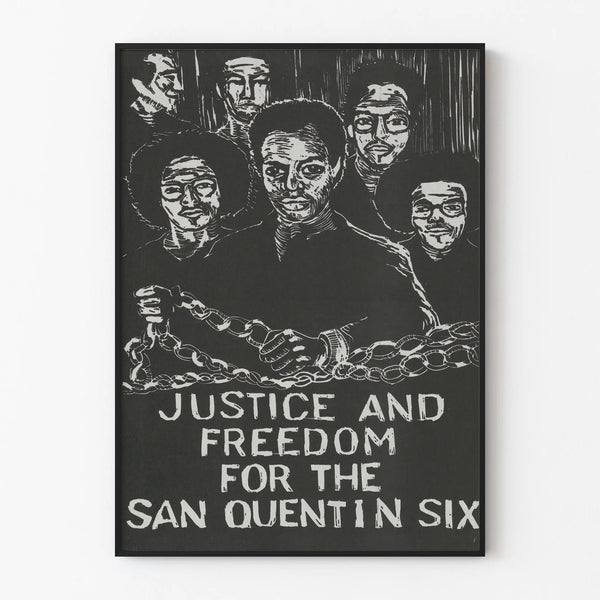 Poster Justice and Freedom for the San Quentin Six – Committed Wall Decoration