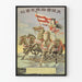 Vintage Japanese poster - Goddess on horseback in a dynamic ride