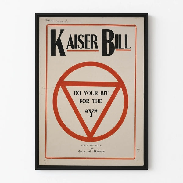 Vintage Kaiser Bill poster retro wall decoration