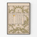Poster Calendar August 1896 Art Nouveau Style