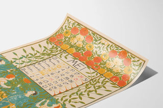 Poster Calendar May 1896 - Vintage Floral Illustration