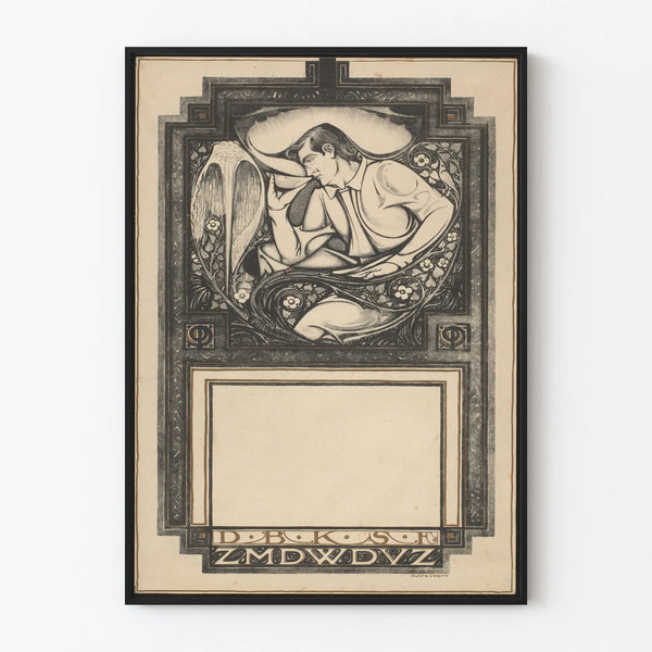 Art Nouveau Poster for Calendar 1919 - Vintage Wall Decoration