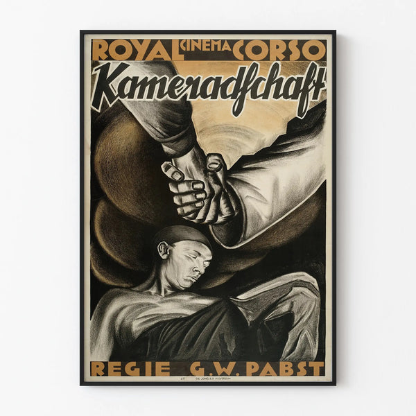 Vintage Cinema Poster Kameradschaft - Artistic Wall Decoration