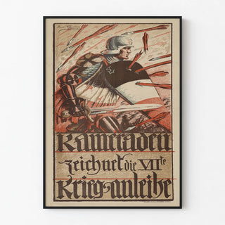 German military propaganda poster of 1917 - Decorative historical poster