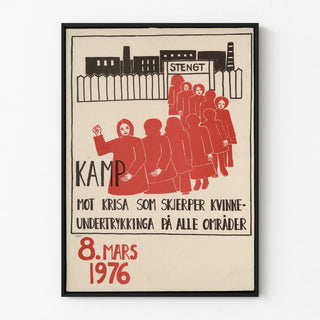 Feminist Protest Poster 1976 - Fight Against Women's Oppression