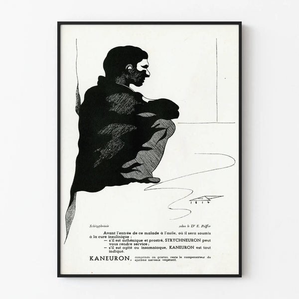 Vintage medical advertising poster KANEURON wall decoration