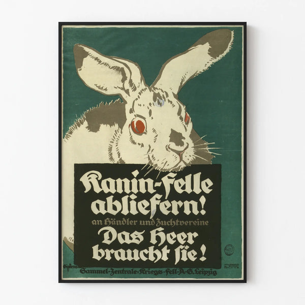 Vintage rabbit poster wall decoration